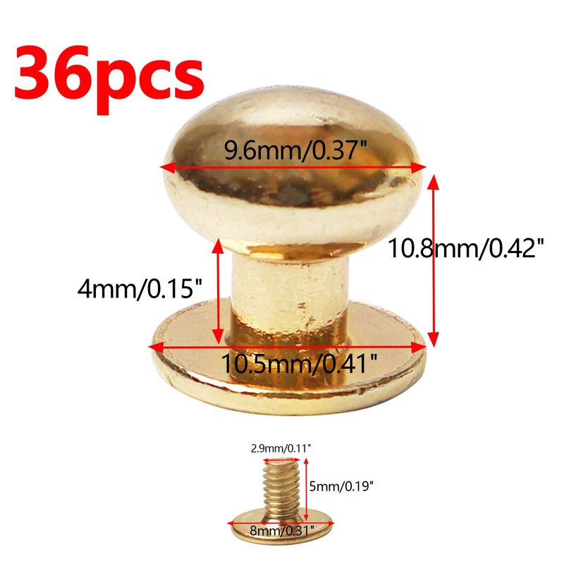 ogdoad Mini Drawer Pulls, 36Pcs Mini Knobs Diameter 0.39", Mini