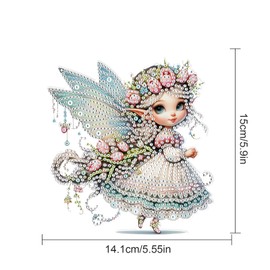 Butterfly Elf 5D Diamond Painting Hanging Ornament Kit – Special Shaped Suncatcher Craft, DIY Crystal Art Decoration for Home, Gift for Adults