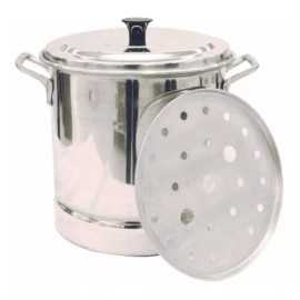 VAP2000 Olla Vaporera Tamalera 50 Lts 2 Mm De Espesor Aluminio