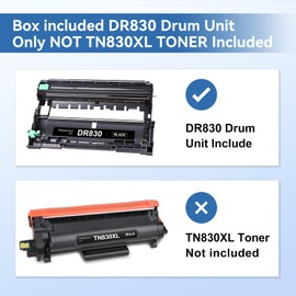 MYTONER Compatible Replacement for Brother DR-830 DR830 Drum Unit High Yield for DCP-L2640DW MFC-L2820DW HL-L2400D HL-L2460DW HL-L2405W HL-L2465DW HL-L2480DW MFC-L2820DW XL, 2 Packs Not Toner
