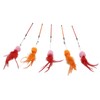 5pcs Funny Cat Stick Ergonomic Interactive Cat Feather Toy with