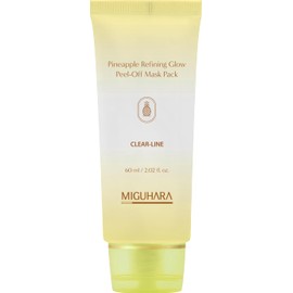 MIGUHARA Pineapple Refining Glow Peel-Off Mask Pack, Clear-Line | Korean Skincare Mask Pack (60ml/2.02 fl.oz.)