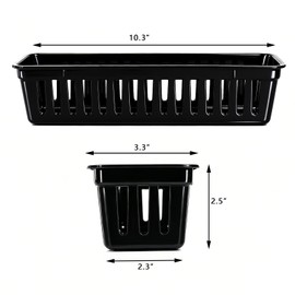 Cheeren 12 Pack Black Pen and Pencil Organizer Trays-Desktop Office Supply Storage Baskets-Multipurpose Classroom Organization Trays for School Office