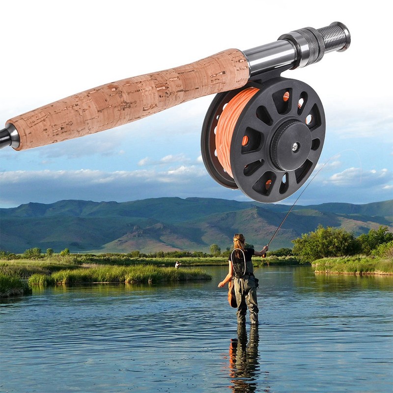 Fly Fishing Reel Wheel with Line Left Right Hand Hand