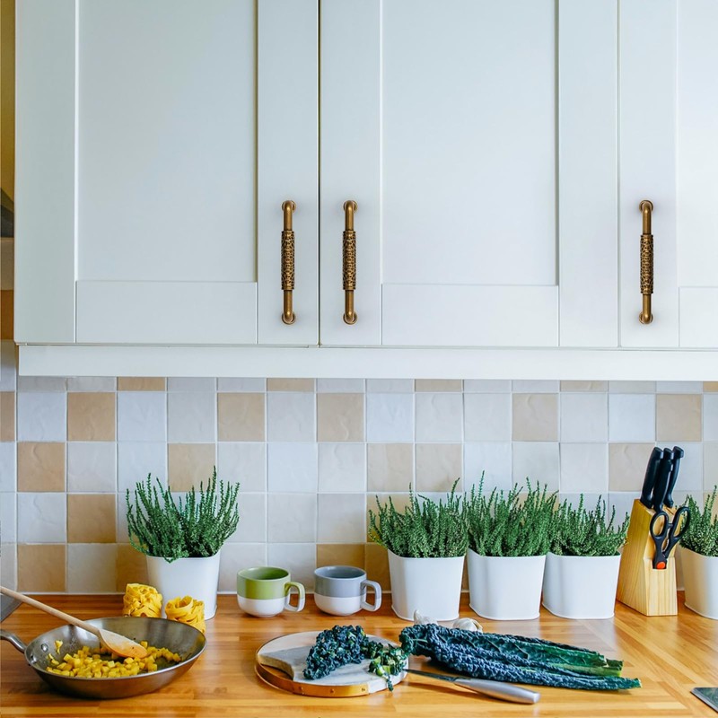 Asidrama 10 Pack 3.75 Inch(96mm) Antique Brass Cabinet pulls Kitchen