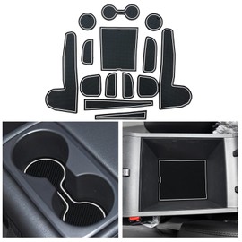 CDEFG Compatible with Hyundai Tucson NX4 2022 2021 2023 2024, Rubber Mats Tucson NX4 Centre Console Non-Slip Mats Non-Slip Cup Holder Rubber Mat Armrest Tucson 2024 Electronic Accessories (White)