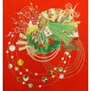 Maruten Furoshiki Crepe Inner Width New Year's Decoration, Approx. 18.9