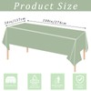 Tablecloth, Sage Green, 137 x 274 cm, Disposable Tablecloth, Plastic