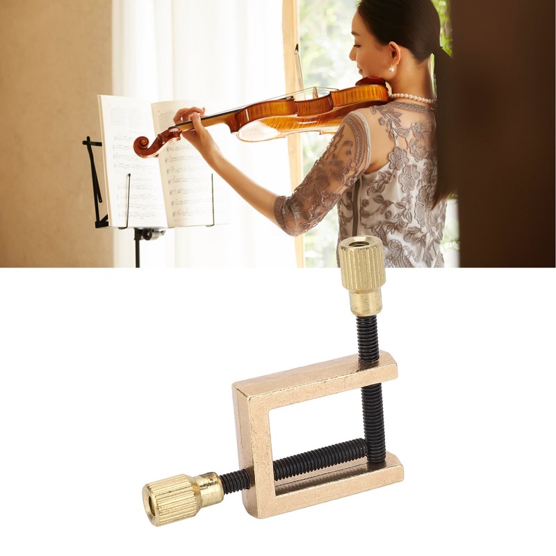 Violin Crack Clamp Double Screw Brass Square Clip Violin Fixing