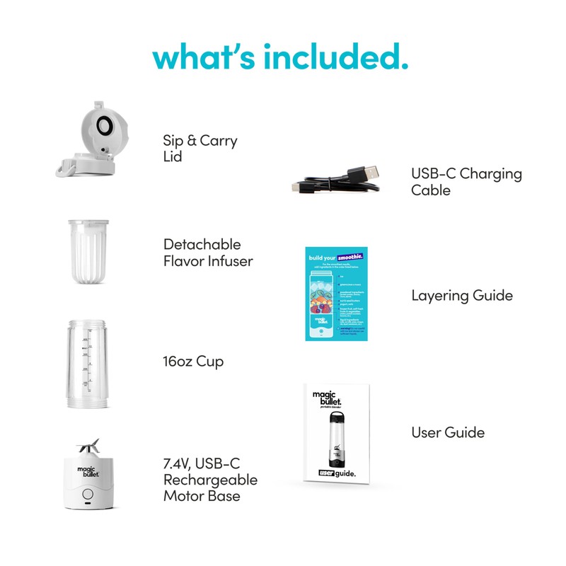 magic bullet Portable Blender MBPB50100W White