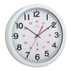 Acctim Wall Clock Radio Controlled 30cm Wht 74172, Metal, White,