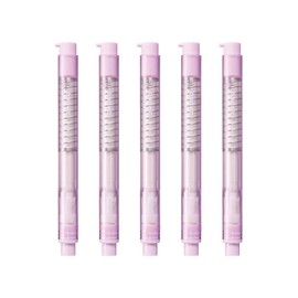 Tombow Eraser MONO Monostick Mute Pink Pen Shape Retractable Pencil Eraser, 5 Pcs JCC-121G-5P
