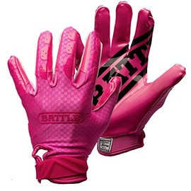 Battle Triple Threat - Guantes receptores para Adultos, Color Rosa, Talla XL