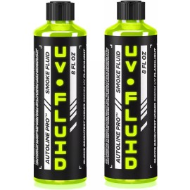 AutoLine Pro Smoke Fluid UV Glow Leak Tracing Refill Solution for Automotive Smoke Machines - 2 Pack