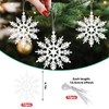 SULOLI Glitter Snowflake Hanging Decorations(White)