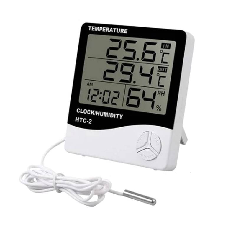 Digital Hygrometer Thermometer, Hygrometer Gauge Temperature Waterproof External Probe with