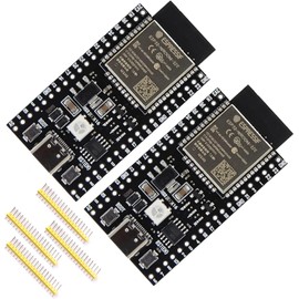 SDATEKIT 2Pcs ESP32-DevKitC-32E Development Board for IoT Smart Home/Industrial Control, Dual-Core 240MHz Wi-Fi + Bluetooth 5.0 with USB-C, Original ESP32-WROOM-32E Module (Arduino/Python/IDF)