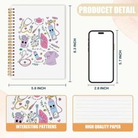 AQYIP Respiratory Therapist Spiral Notebook, Preppy Pulmonologist Journal for Women, Respiratory Therapist Gifts Journal, Lung Therapist Notebook for Note Taking, 5.5x8.3 Inch