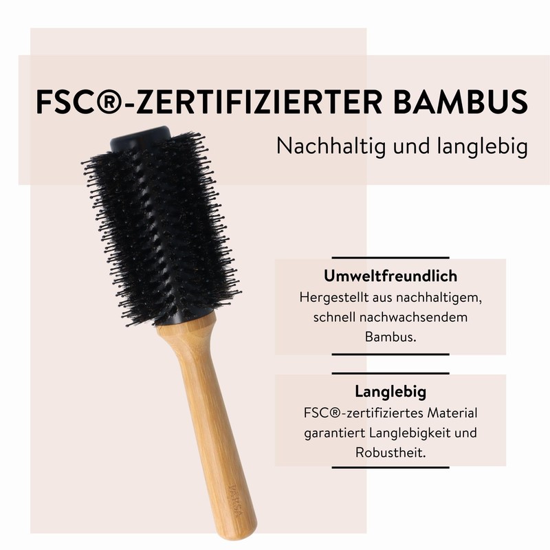Parsa Bamboo Volume Brush Diameter 33 mm FSC Certified and