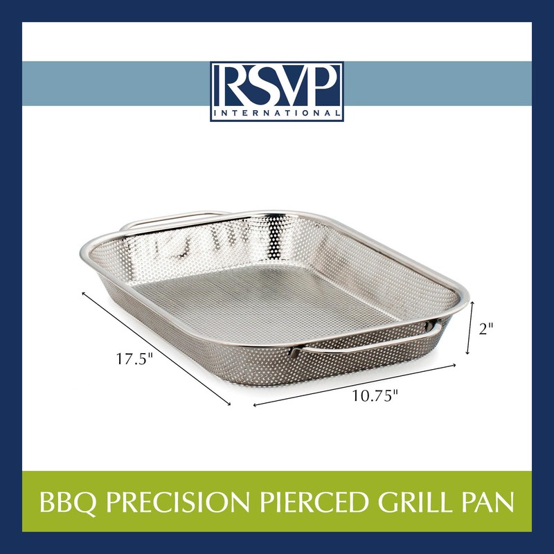 RSVP International Endurance (BQ-RP) BBQ Precision Pierced Roasting Pan, Stainless