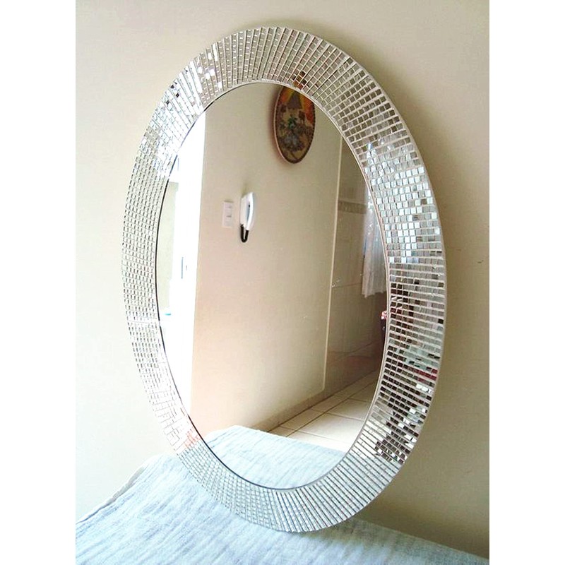 REDODECO 3500Pcs Real Glass Silver Mirrors Mosaic Tiles Sticker for