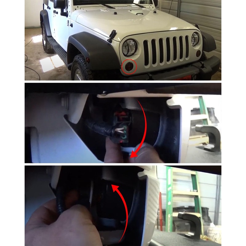 TIKSCIENCE Front Turn Signal Light Bulb Socket Fit For Jeep