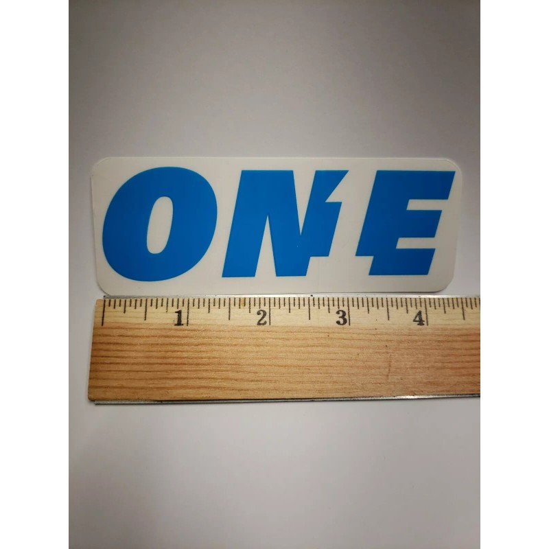 Bike Sticker 4" KMC ONE Blue w. Clear Bike Bar