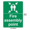 Firefighting Assembly Point Sign 400 x 300 x 1mm,Matte Rigid