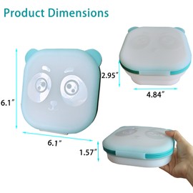 Larpur Magnetic Food Container with Lid Foldable Food Storage Silicone Airtight Storage Container Portable Collpsible Lunch Box for Camping, Travel, Picnic