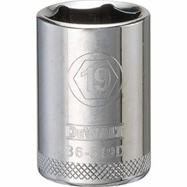 DEWALT DWMT86519B 6 Pt 1/2'' Drive Socket with 19 mm SAE