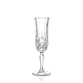 RCR Opera Set Of 6 Crystal Champagne Flutes Stemmed Wine Glasses