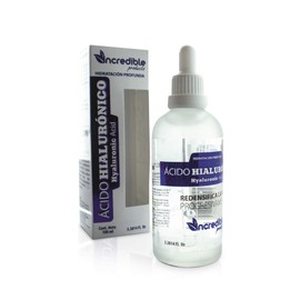 Serum Ácido Hialurónico Facial-100 ml-Ingredientes Naturales-Hidratación Intensa-Reafirma y Tonifica tu Piel-Revitaliza Tu Cara-Disminuye arrugas y lineas de expresión-Estimula producción de colágeno y elastina