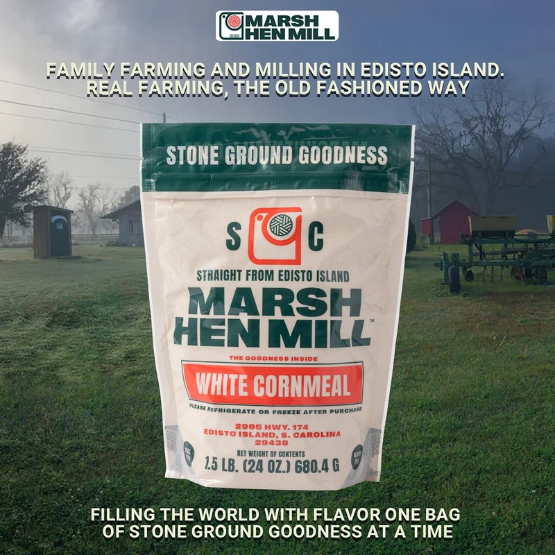 MARSH HEN MILL Stone Ground White Cornmeal Premium Heirloom Corn