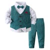 Volunboy Baby Suit Boys' Suit Vest Shirt with Bow Tie