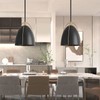 FookChak Black Dome Pendant Light 10in 1-Light Kitchen Pendant Lighting