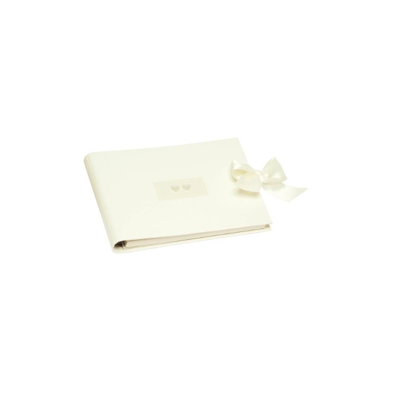 Two Hearts Guest Book/Album, 220x180, 30 Sheets with Bow