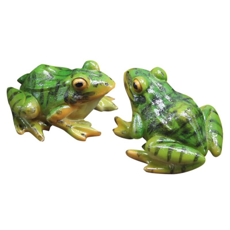 Ciieeo Sets Frog Ornaments for Home Frog Themed Miniature Resin