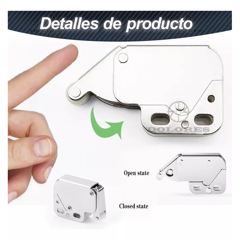 Dolores 15 Pcs Resbalon Push Latch Herrajes Cajones Puerta Gabinete