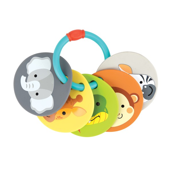 Nuby Silicone Double Sided Animal Flash Cards & Interactive Teether