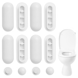 Annlpoy 12 Pieces Toilet Seat Cover Buffer Toilet Seat Puff Pad for Toilet Seat Spacer for Toilet Seat Toilet Lid Buffer Universal Protection and Stabilisation for Home