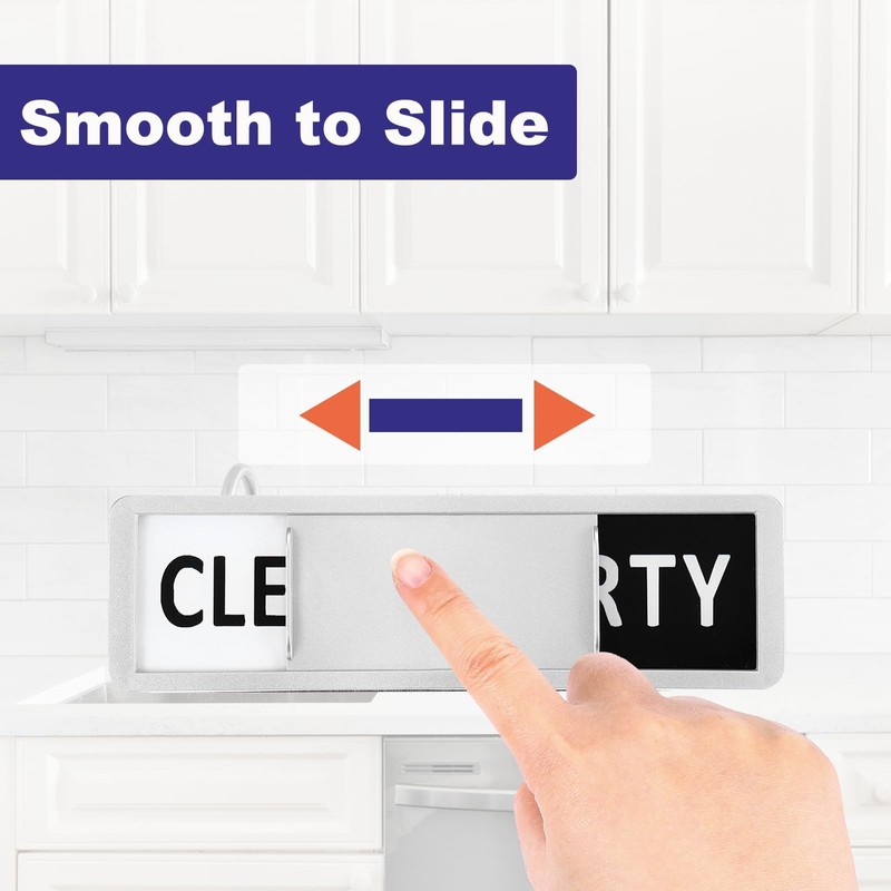 PATIKIL Dishwasher Magnet Clean Dirty Sign, 7x2 Inch Clean &
