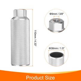 sourcing map Bike Pegs Aluminum Alloy Rear Stunt Pegs Anti-Skid Back Seat Stands Fit 3/8" Axles for Mountain Bike BMX, Silver