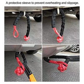 Ejoyous Funda para Cuerda de Cabrestante, Funda Protectora de Cuerda de Cabrestante de Poliéster Universal Protector de Línea de Cabrestante Cubierta de Cable para Línea de Cable de 5cm 1.97in de