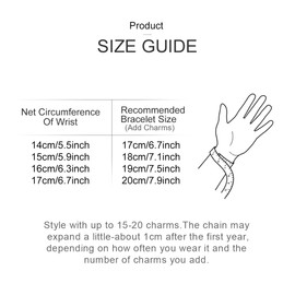 MULA 925 Sterling Silver Snake Chain Charm Bracelet Butterfly Sunflower Heart with 5A Cubic Zirconia Bracelets for Women