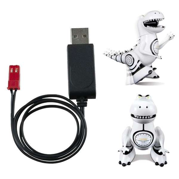 Battery Charger for Sharper Image Robotosaur Interactive Dinosaur RED or White (Red Connector)