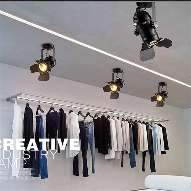 E26 Loft Industrial Ceiling Spots Spotlight Fixture LED Metal Track