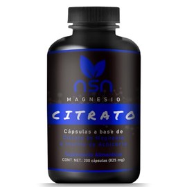 NSN | Citrato de Magnesio con Inulina de Agave | 400 mg Magnesio Elemental + Soporte Prebiótico | Alta Absorción Intestinal | Formulado por la Dra. Fr