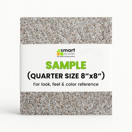 Smart Squares Easy Street Premium Plush Carpet Tiles, Made in USA – 8x8 Peel and Stick Floor Tiles with Attached Padding – Seamless DIY Carpet Squares (0.44 Sq Ft, Sample, 815 Iron Frost)