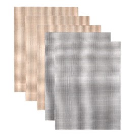 BBAOO Grill Grid, 5-Piece Set Grill Mesh, Non-Stick Grill Net, Grill Mats for Charcoal, BBQ Grill Mat, Reusable, Suitable for Charcoal Grills, Gas Grills (40 x 33 cm)