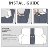 molasofa Leather Like Additional Recliner Console Cover for Reclining Loveseat